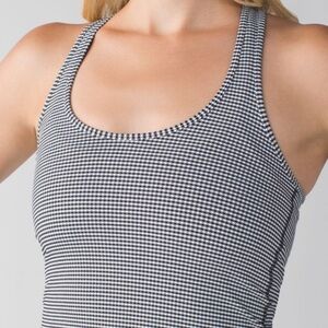 Lululemon Black & White Gingham Cool Racerback Light Luon